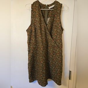 Abercrombie & Fitch Olive Green Floral Sleeveless V-neck‎ Romper
